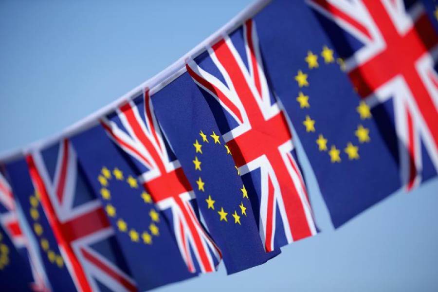 BBRRREXIT bunting with EU and UK flags