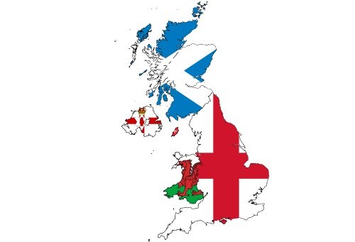 UK National Flags map