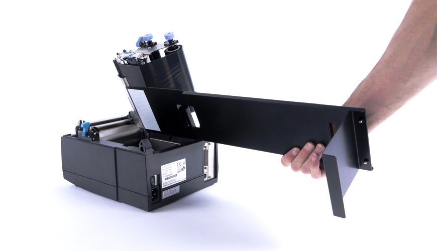 Install CLS621 Media Tray onto the rear of the printer