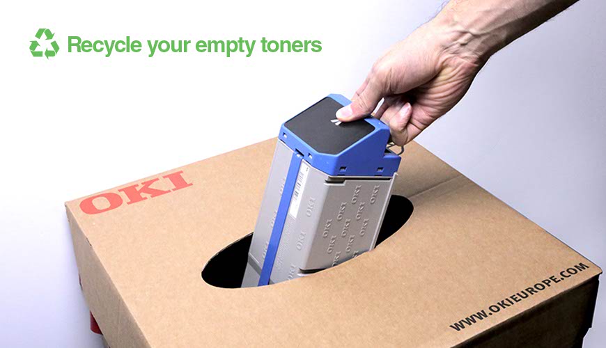 Recycle empty toner cartridges