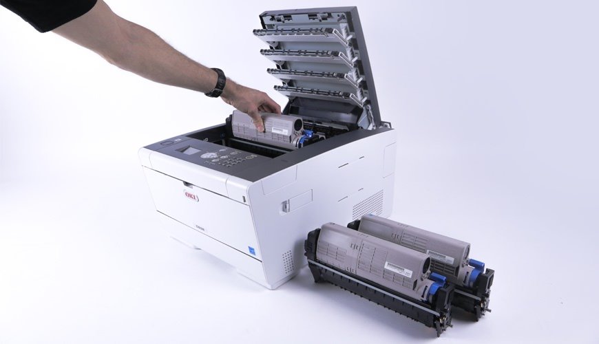 Remove the C532 toners and drums