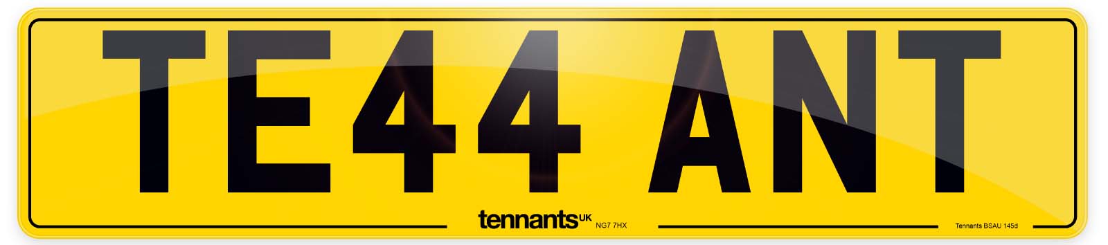 A Tennants Number Plate Rendering