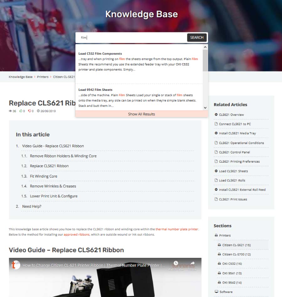 Search the Knowledge Base