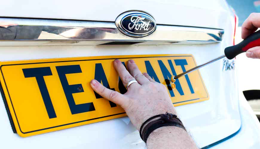 How to attach metal number plates