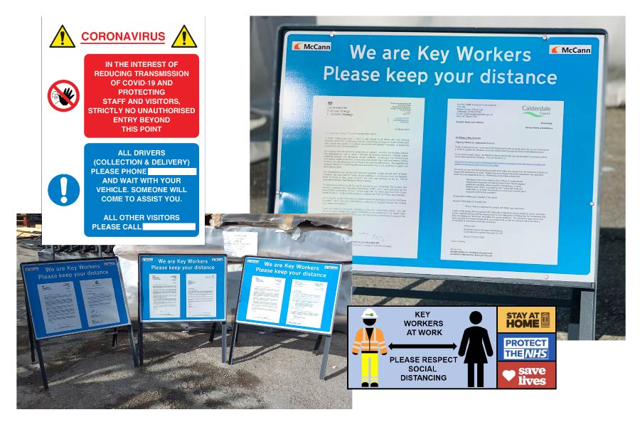 Tennantsuk Covid-19 signs for key workers