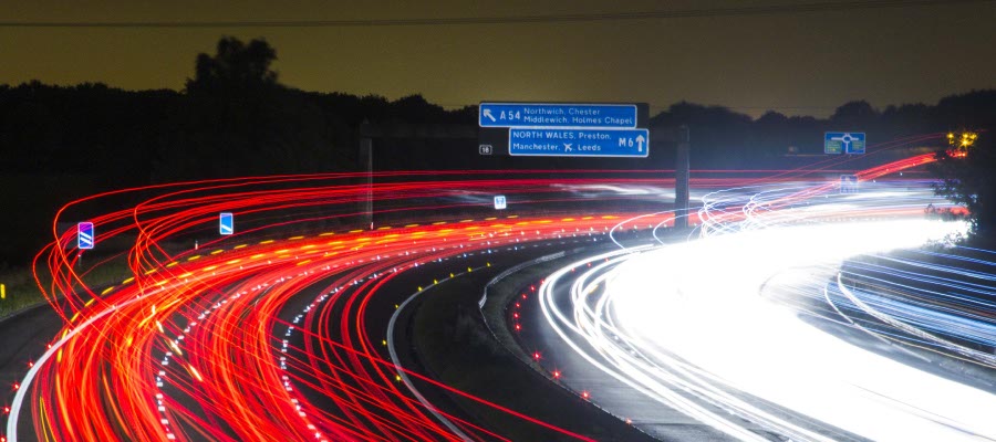Traffic Trails at Night