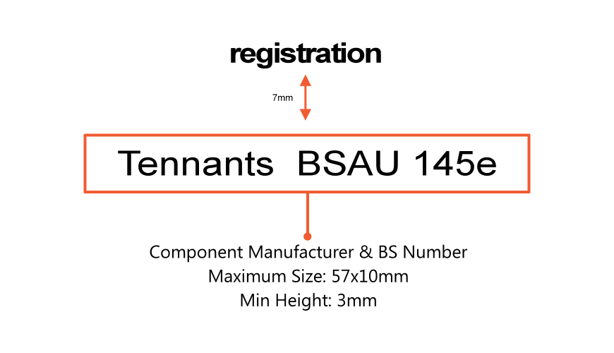 Component Manufacturer and BS Number - sizes