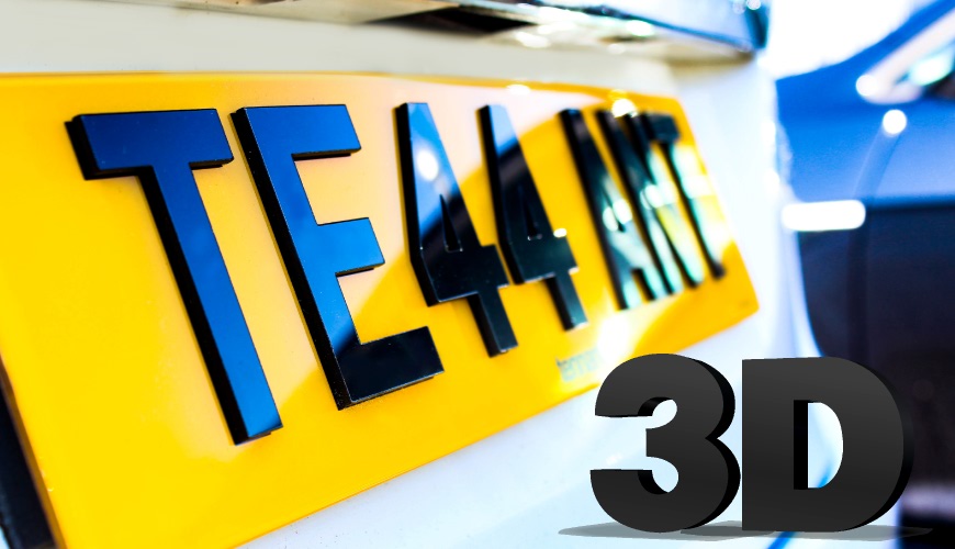 Optional Number Plate Elements - 3D-Digits