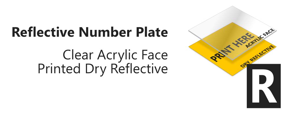 Our Reflective Number Plates - 2-Part Construction