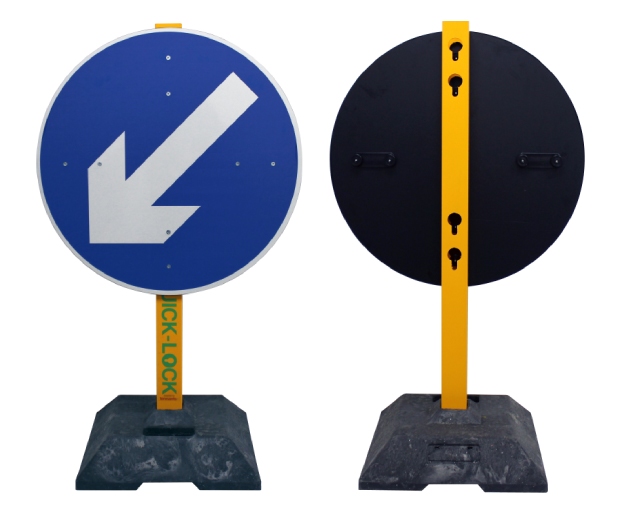 Weight Saving Streetwork Signs from The Quick-Lock Post System