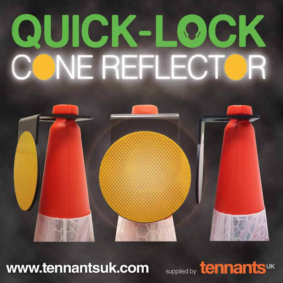 Choose to deploy safe delineation on site with Quick-Lock Cone Reflectors