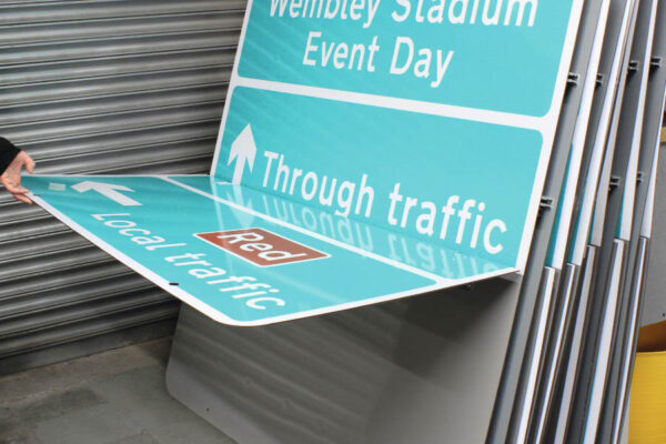 EP Traffic Services installed Wembley Signs from Tennants UK