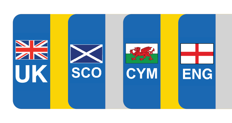 Blue Backed - Number Plate Badges